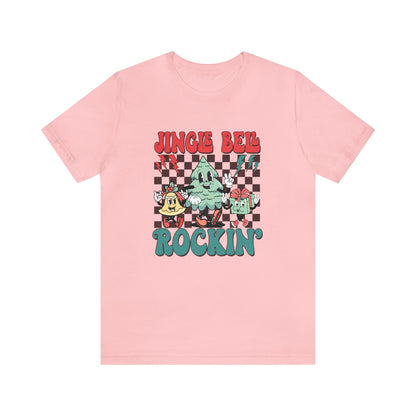 Retro Checkered Jingle Bell Rockin' Short Sleeve Tee