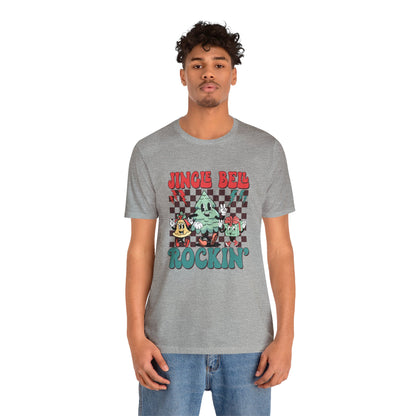 Retro Checkered Jingle Bell Rockin' Short Sleeve Tee