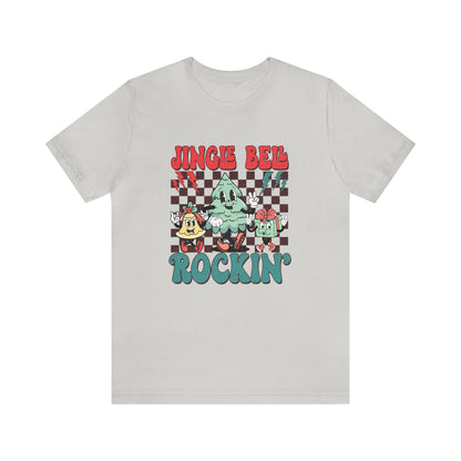 Retro Checkered Jingle Bell Rockin' Short Sleeve Tee