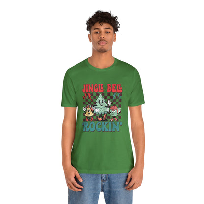 Retro Checkered Jingle Bell Rockin' Short Sleeve Tee