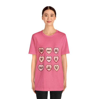 Valentine's Day Candy Hearts Short Sleeve Tee