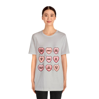 Valentine's Day Candy Hearts Short Sleeve Tee