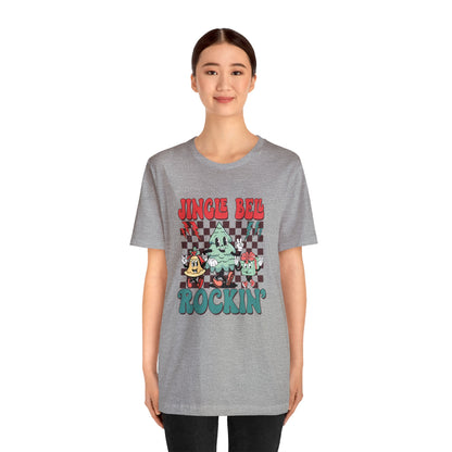 Retro Checkered Jingle Bell Rockin' Short Sleeve Tee