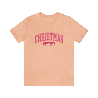 Pink Christmas Season Short Sleeve Tee